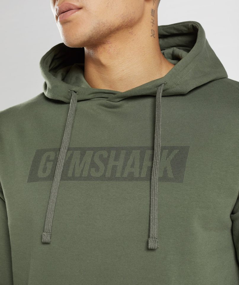 Bluzy Z Kapturem Gymshark Block Męskie Oliwkowe | PL 483ATB